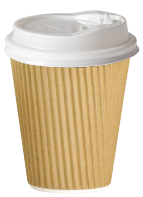 Falcon Ripple Paper Cups, Brown, 8oz (50pcs) (Case of 40)