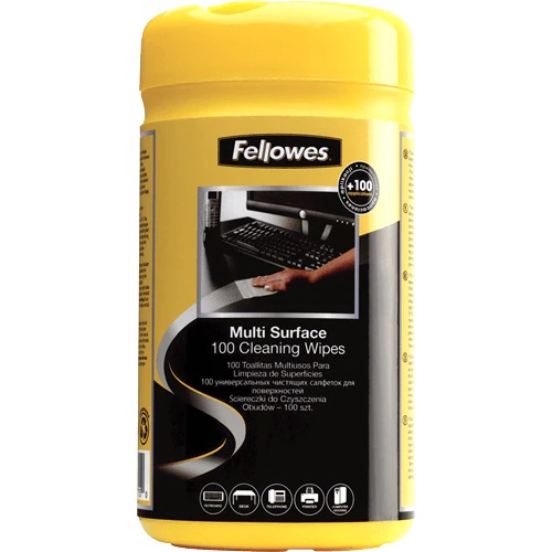 Fellowes FEL 99703 Screen Cleaning Wipes, 100 sheets