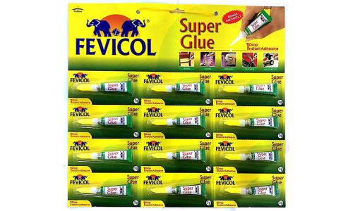 Fevicol Super Glue 1 Drop Instant Adhesive 3g (Pack of 12)