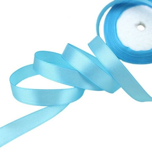Generic Satin Fabric Ribbon ,1.3cm ;(25Yards)- Light Blue