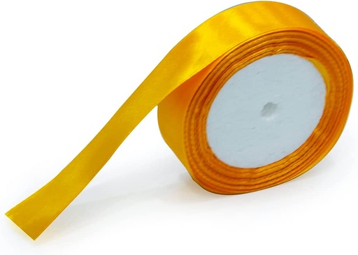 Generic Satin Fabric Ribbon ,1.3cm ;(25Yards)- Yellow Gold