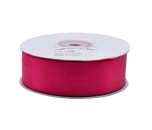 Generic Satin Fabric Ribbon ,2.5cm ;(25Yards)- Pink