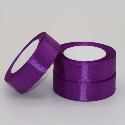 Generic Satin Fabric Ribbon ,2.5cm ;(25Yards)- Purple