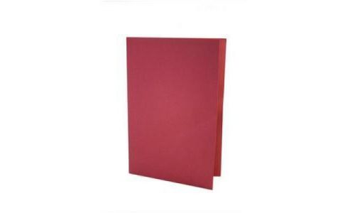 Grand Luxe Square Cut Folder with Fastener - A4 ( Pack of 50) , Red
