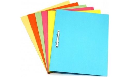 Grand Luxe Square Cut Folder with Fastener - F/S ( Pack of 50) , Assorted