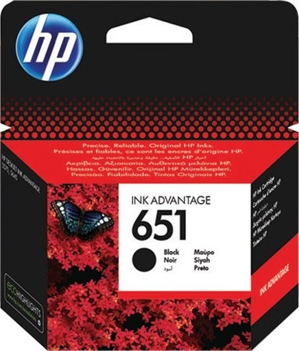 HP 651 Original Ink Advantage Cartridge, Black (C2P10AE)