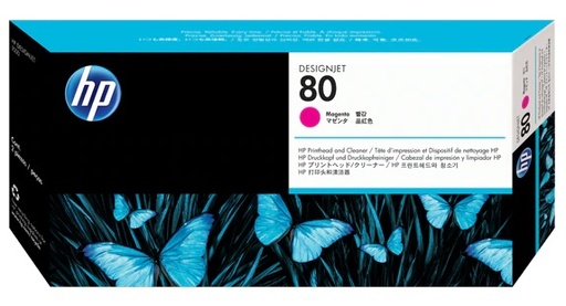 HP 80 DesignJet Original Printhead and Printhead Cleaner,  Magenta (C4822A)