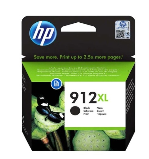HP 912XL Original Ink Cartridge High Capacity , Black ( 3YL84AE)