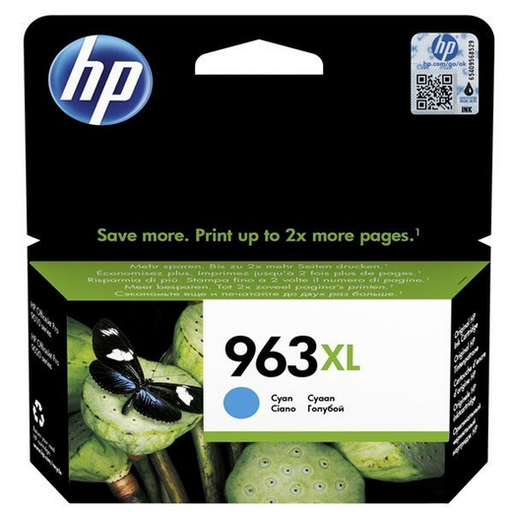 HP 963XL High Yield Original Ink Cartridge, Cyan (3JA27AE)