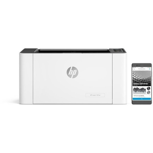 HP Laser 107w Printer (4ZB78A) -Black and White Only
