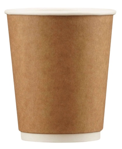 Hadeer  Double Wall Cup  , Plain Brown  (8oz)