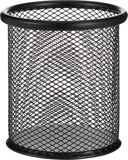 MAXI Metal Mesh Pen Holder Round Black