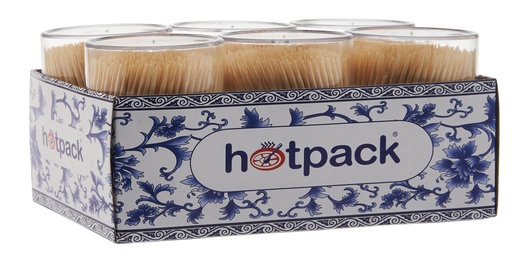 Hotpack Wooden Toothpick , 400pcs ( Pack of 6)