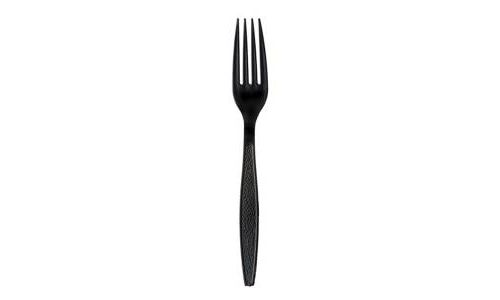 Isha Pack Heavy Duty Disposable Fork, Black (50 Pieces) x 40 packs (Box of 2000pcs)