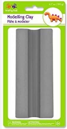 Krafty Kids Solid Colors Modeling Clay, 190g, Gray