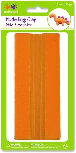 Krafty Kids Solid Colors Modeling Clay, 190g, Orange