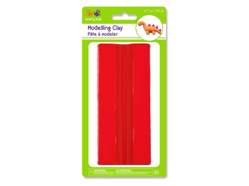 Krafty Kids Solid Colors Modeling Clay, 190g, Red