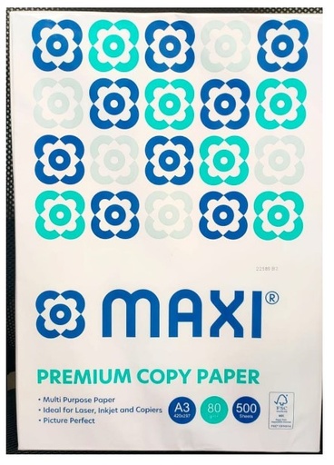 MAXI Premium Copy Paper A3 80gsm (500 sheets/ream)