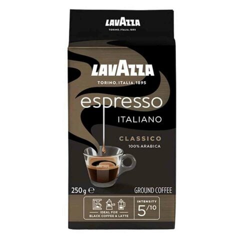 Lavazza Caffè Espresso Italiano Ground Coffee, Medium Roast, Intensity 5 , 250grams (In Pouch)