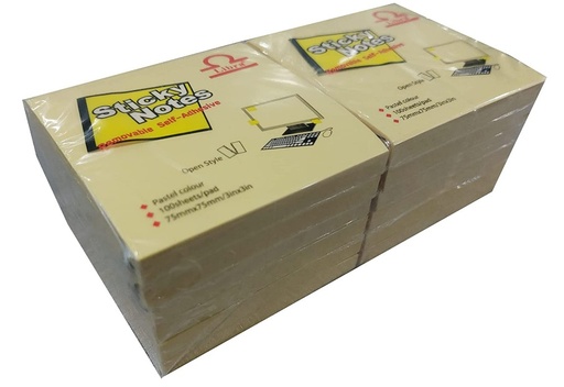 Libra Sticky Notes 100 sheets/pad 75mmx75mm/3inx3in (Pack of 12)