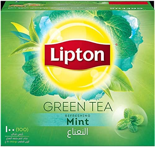Lipton Green Tea Mint 100 Teabags ( Case of 12)
