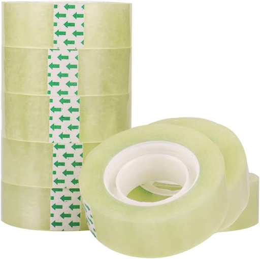MAXI  MX-ST18-S Stationary Clear Tape , 3/4 inch , 36Yards  (Pack of 8)