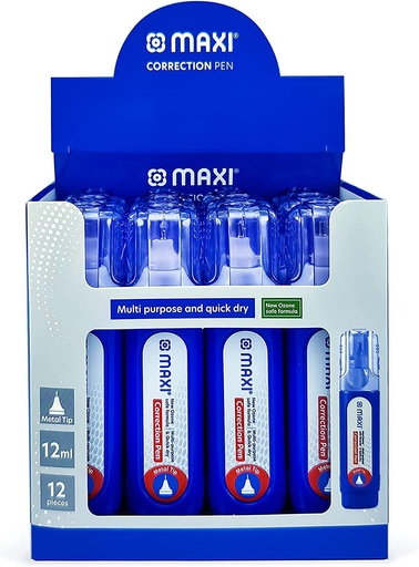 MAXI CORRECTION PEN METAL TIP 12ML (12pcs)