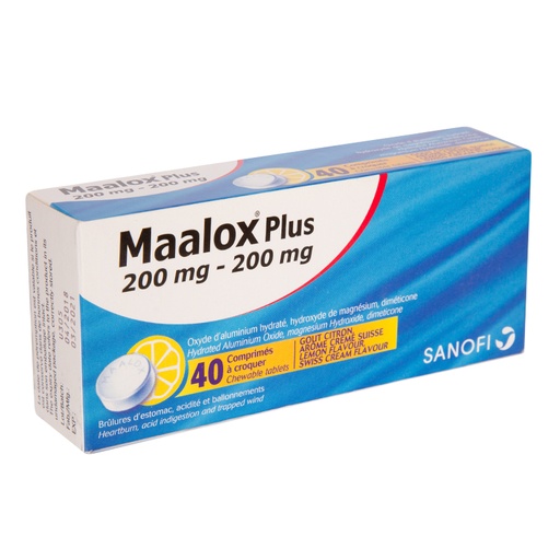 Maalox Plus Tabs 40Tablets , 200mg
