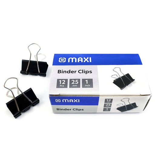 Maxi MX-BCL25 Binder clips 25mm (12pcs)