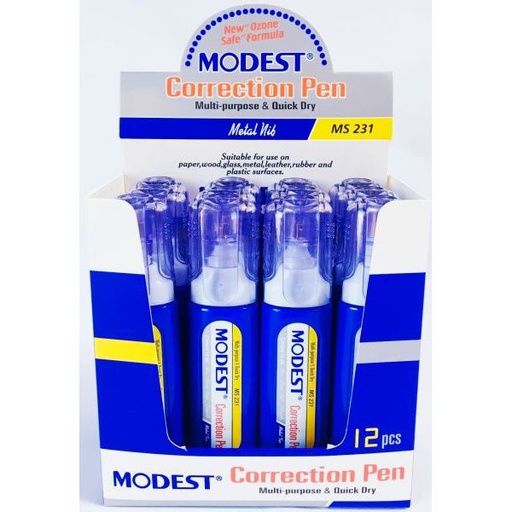 Modest MS231 Correction Pen, 12ml (Pack of 12)