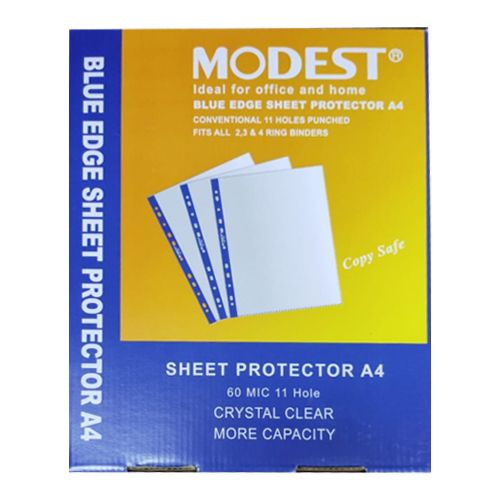 Modest MS308 Transparent Re-Inforcement Pocket (100 sheets) x Box of  10