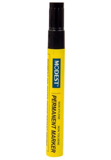 Modest Permanent Marker , Chisel Tip , Black ( Pack of  12)