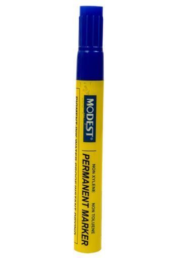 Modest Permanent Marker , Chisel Tip , Blue ( Pack of  12)