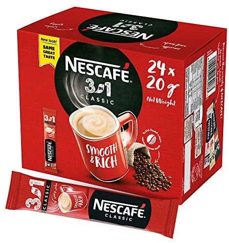 NESCAFE 3-in-1 Classic MyCup , 20g (24 sticks) Box of 12
