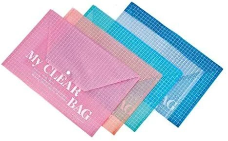 ORYX DB801AS Document Bag with Button , A4 , Clear (Pack of 12)
