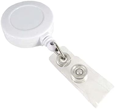 PARTNER Retractable Clip for ID- White (Pack 25)