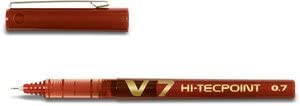 PILOT Hi-Tecpoint V7 Grip - Liquid Ink Rollerball pen - Red , 0.7mm (Pack of 12)