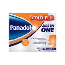 Panadol Cold + Flu All In one Tablet (Pack of 24) (Orange Packaging)
