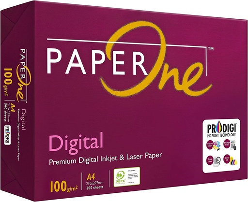 PaperOne™ Digital Premium Copy Paper, 100 GSM, A4 Size, 100 sheets per ream