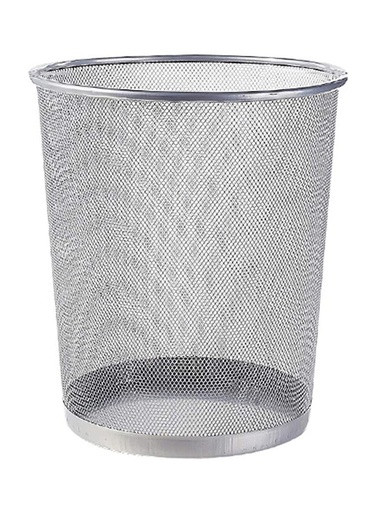 Partner Metal Mesh Waste Bin - Medium, Silver