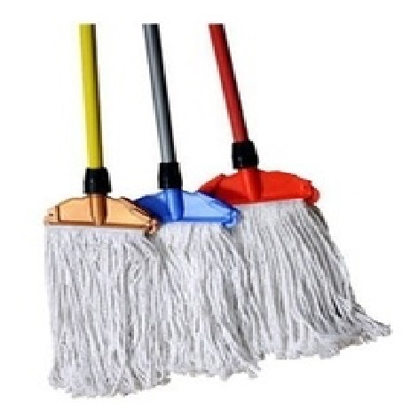 AQUA Mop Head with Plastic Holder and Aluminum Stick  , Assorted colors