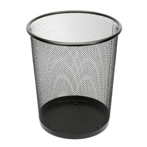 SADAF Metal Mesh Waste Bin - Medium, Black