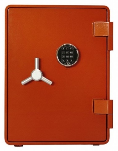 [MX0100] SHINJIN BURGLAR RESISTANT STEEL SAFE ORANGE
