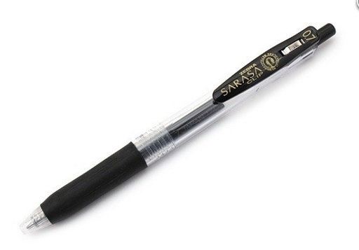 Zebra Sarasa Clip Gel Pen 0.7mm , Black ( Pack of 10)