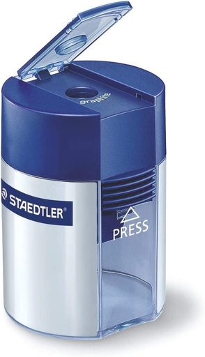 STAEDTLER Tub Round Sharpener, Blue for Pencils up to 8.2 mm Diameter