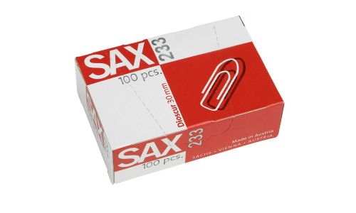 Sax 233 Paper Clips , 30mm (100pcs) (Box of 10)