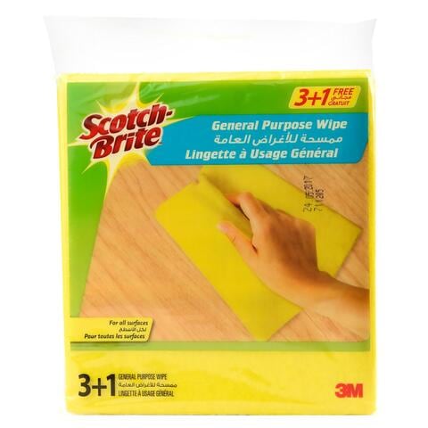 Scotch-Brite General Purpose Wipe (3+1 Value Pack)