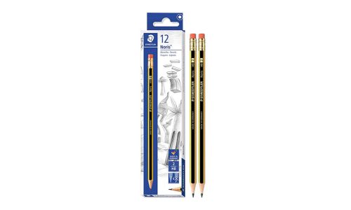 Staedtler 122 Noris Rubber Tip Pencil, HB (Pack of 12) ,Yellow