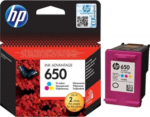 HP 650 Original Ink Cartridge,Tricolor (CZ102AK)
