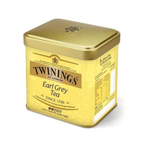 TWININGS EARL GREY TIN 200 GM (PACK OF 6)